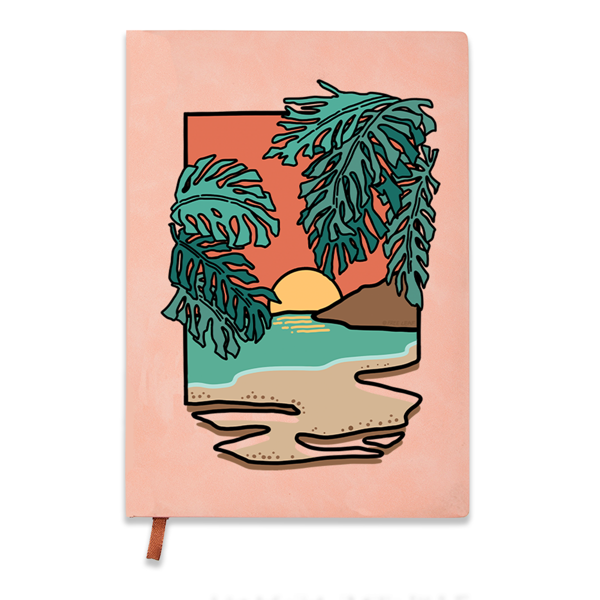 Freeleaf Hawaiian Vacation Vintage Leather Notebook