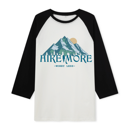 Hike More Front-printed Raglan Long Sleeve Top