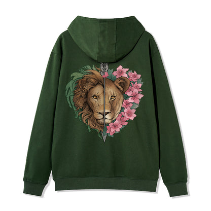 Freeleaf Wild at Heart Full-Zip Back-printed Hoodie