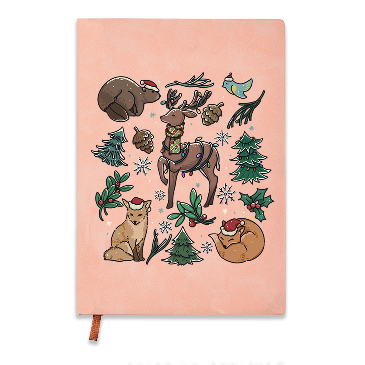 freeleaf-yellowstone-christmas-wonderland-vintage-leather-notebook