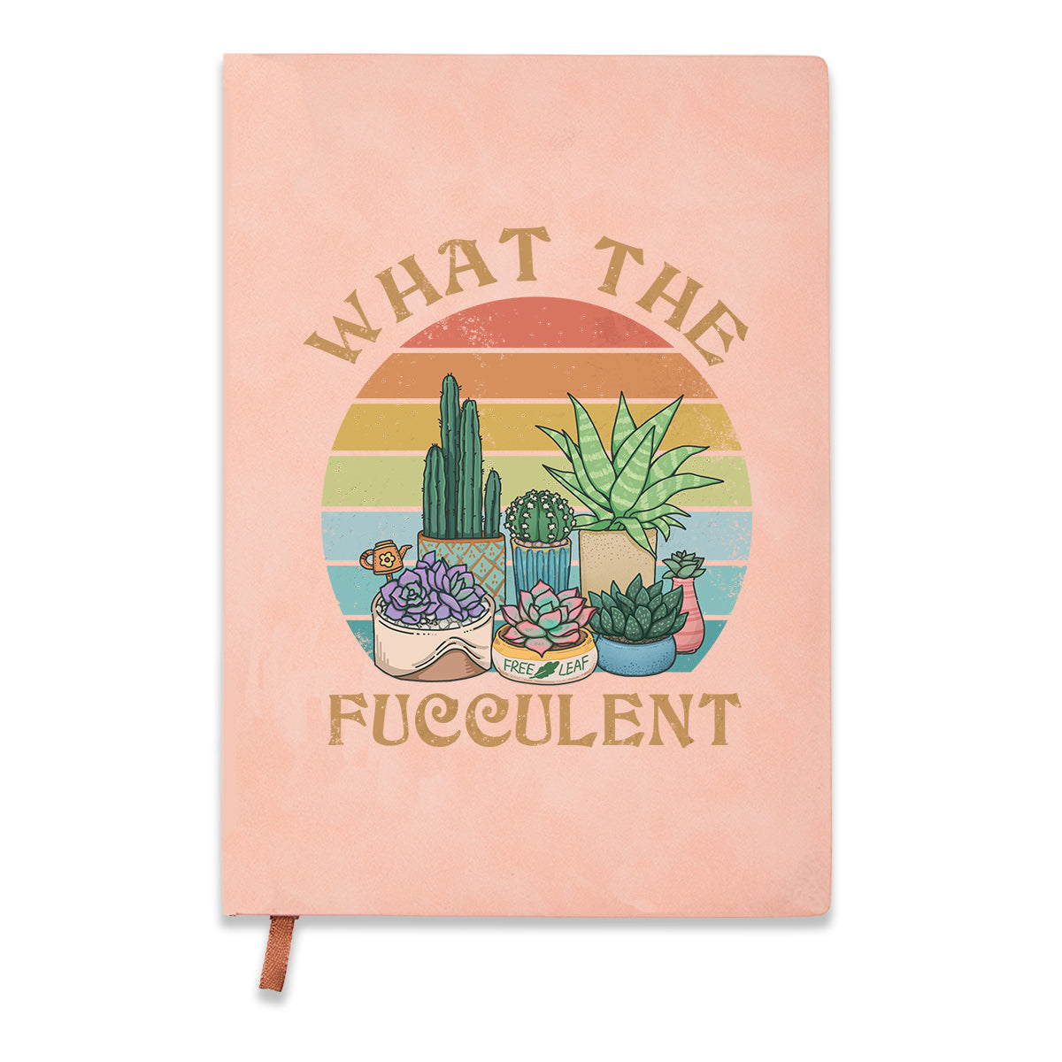 Freeleaf What the Fucculent Leather Journal Notebook