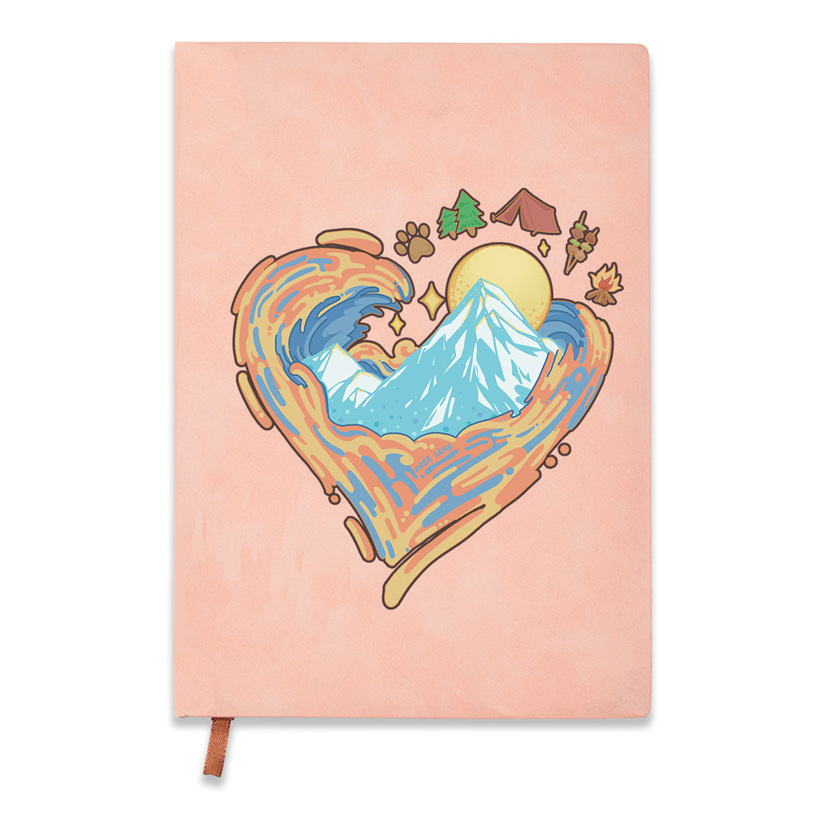 Freeleaf Heart of Wilderness Camping Vintage Leather Journal Notebook