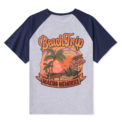 Vacation Raglan Short Sleeve Top