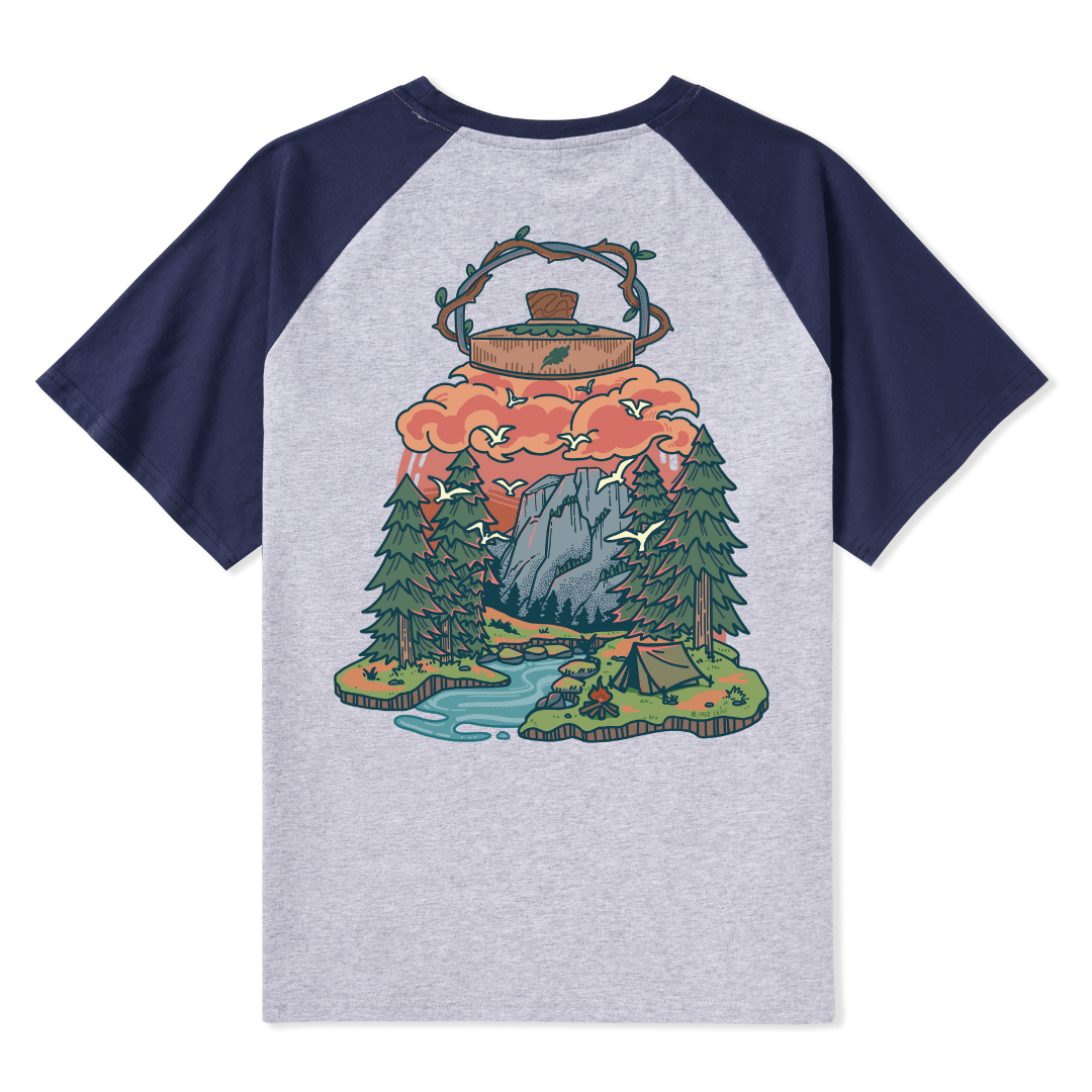 Go And Discover Raglan Short Sleeve Top