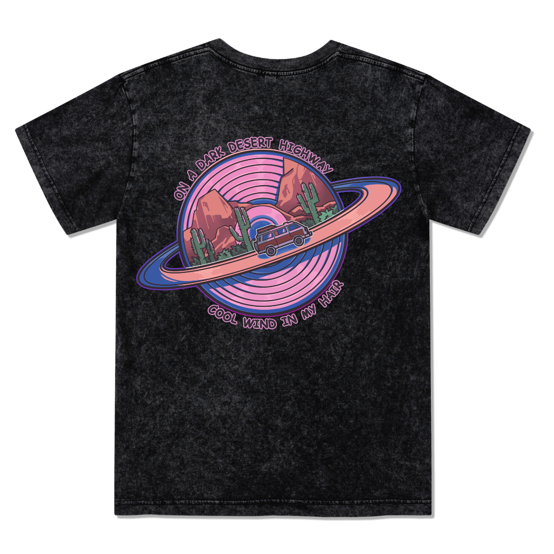 On A Dark Desert Highway Washed Tee
