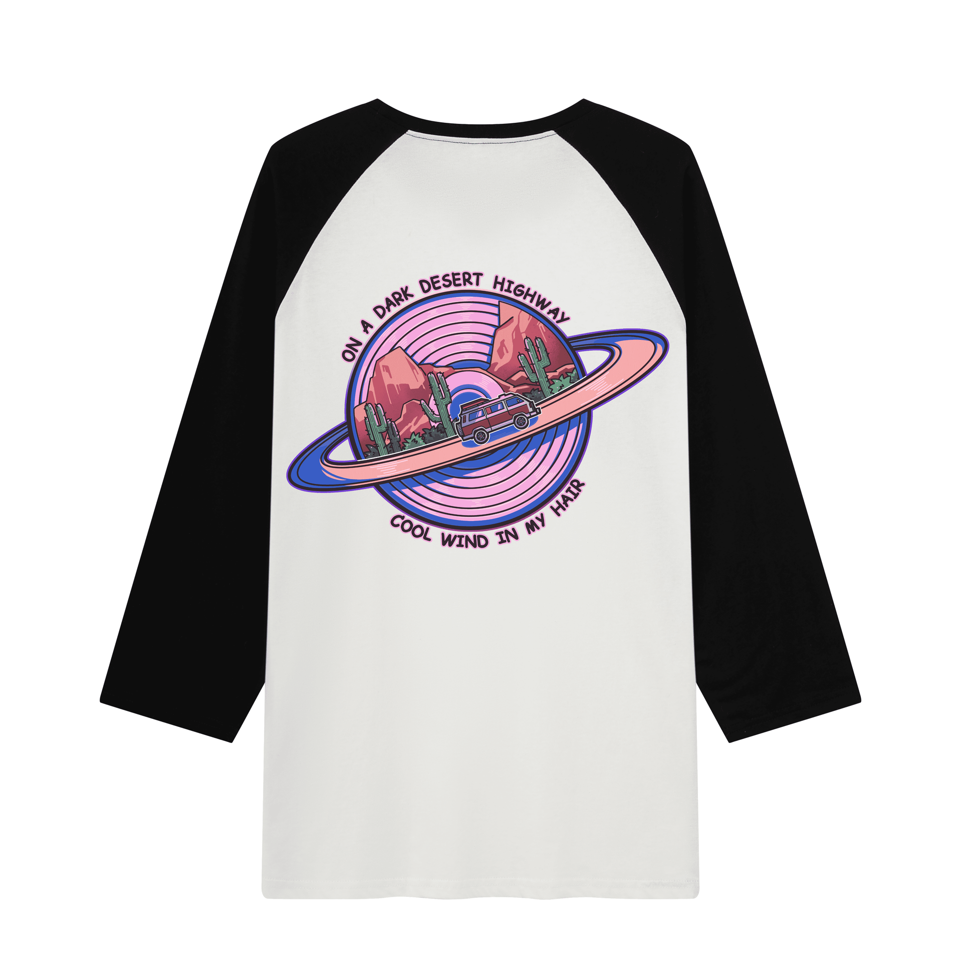 On The Road  Raglan Long Sleeve Tops