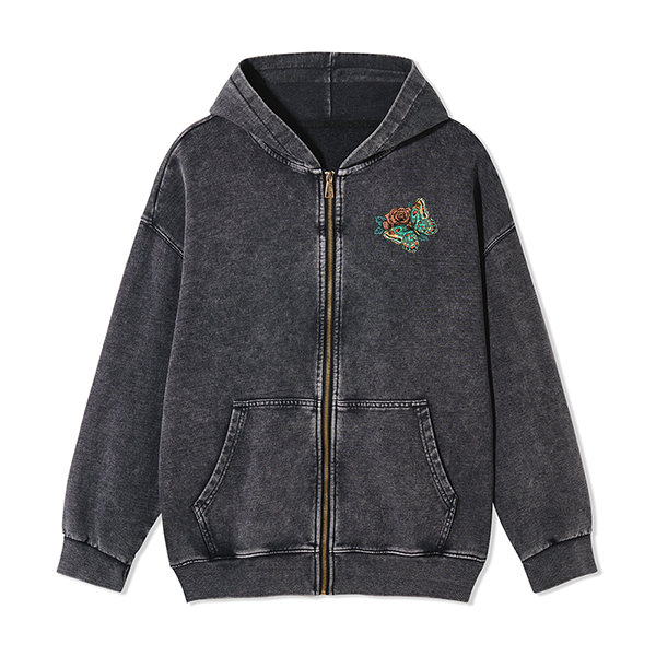 freeleaf-floral-skull-unisex-fleece-full-zip-hoodie