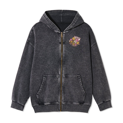 Freeleaf Flourishing Garden Nature Inspired Unisex Fleece Full-Zip Hoodie