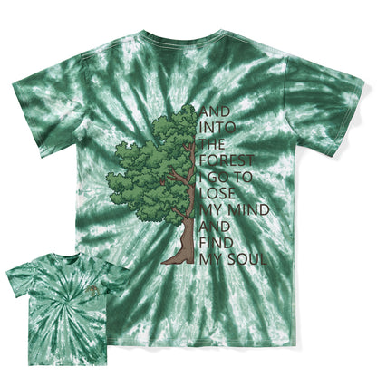 Freeleaf Into Forest And Find My Soul Swirl Tie Dye Tee