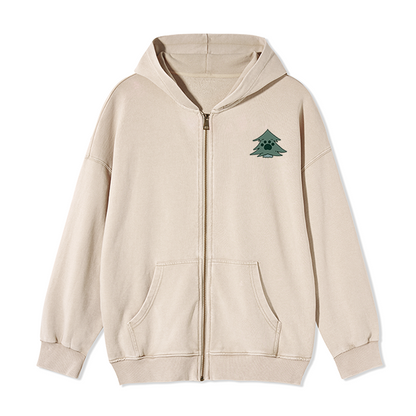 Freeleaf Hiking & Dogs Adventure Unisex Nature Inspired Fleece Full-Zip Hoodie