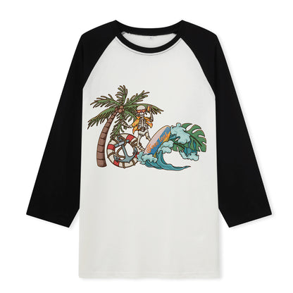 Freeleaf Eternal Summer Romance Adventure Unisex Raglan Sleeve Top