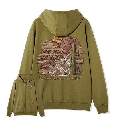 Freeleaf Grand Canyon National Park  Unisex Nature Inspired Fleece Full-Zip Hoodie