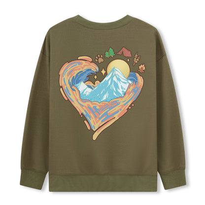 Freeleaf Heart of Wilderness Camping Unisex Sweatshir