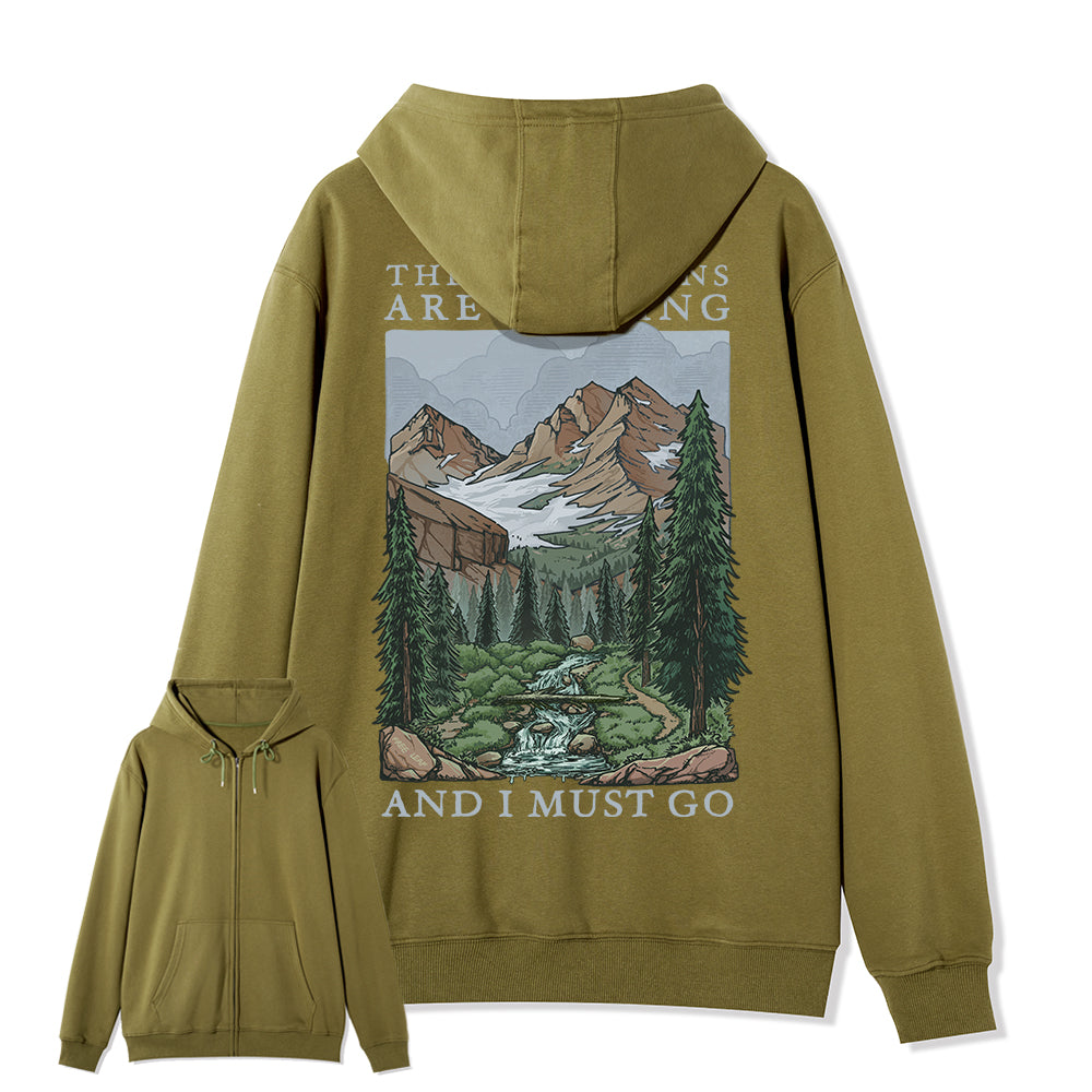 Freeleaf The Mountains Are Calling Unisex Fleece Full-Zip Hoodie