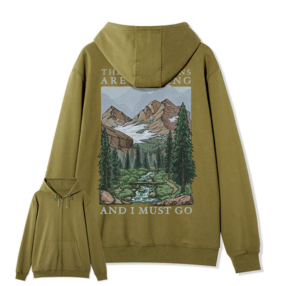 Freeleaf The Mountains Are Calling Unisex Fleece Full-Zip Hoodie