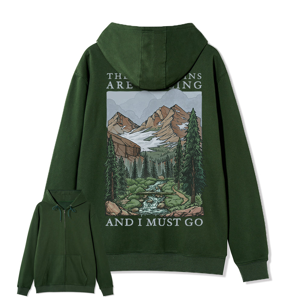 Freeleaf The Mountains Are Calling Unisex Fleece Full-Zip Hoodie