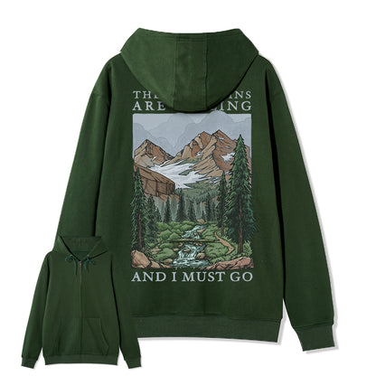 Freeleaf The Mountains Are Calling Unisex Fleece Full-Zip Hoodie