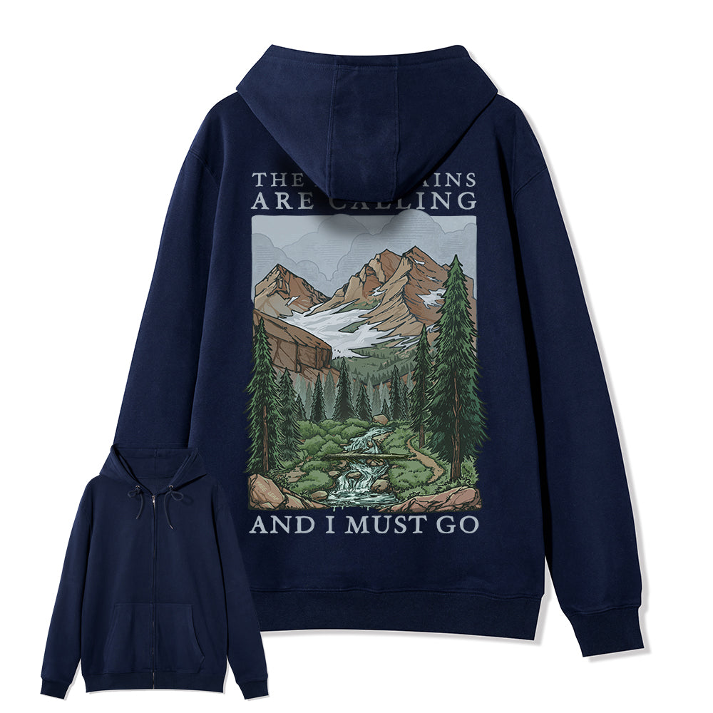Freeleaf The Mountains Are Calling Unisex Fleece Full-Zip Hoodie
