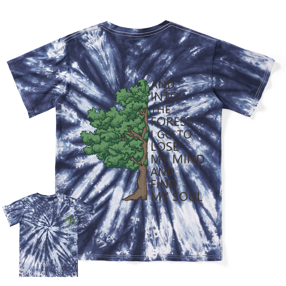Freeleaf Into Forest And Find My Soul Swirl Tie Dye Tee