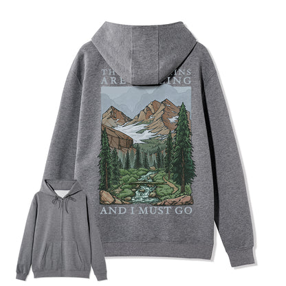 Freeleaf The Mountains Are Calling Unisex Fleece Full-Zip Hoodie