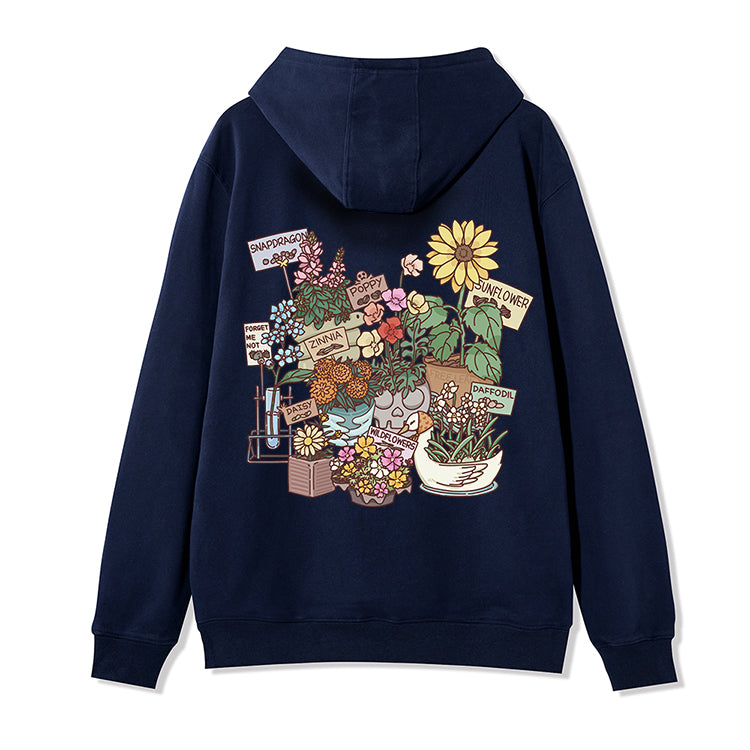 Freeleaf Flourishing Garden Nature Inspired Unisex Fleece Full-Zip Hoodie