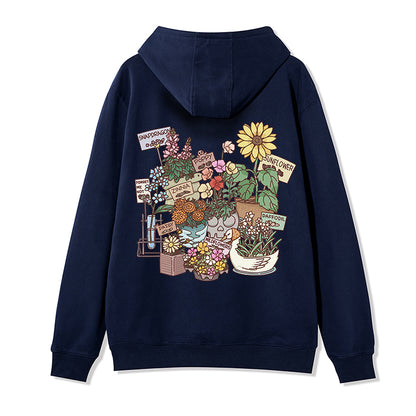 Freeleaf Flourishing Garden Nature Inspired Unisex Fleece Full-Zip Hoodie
