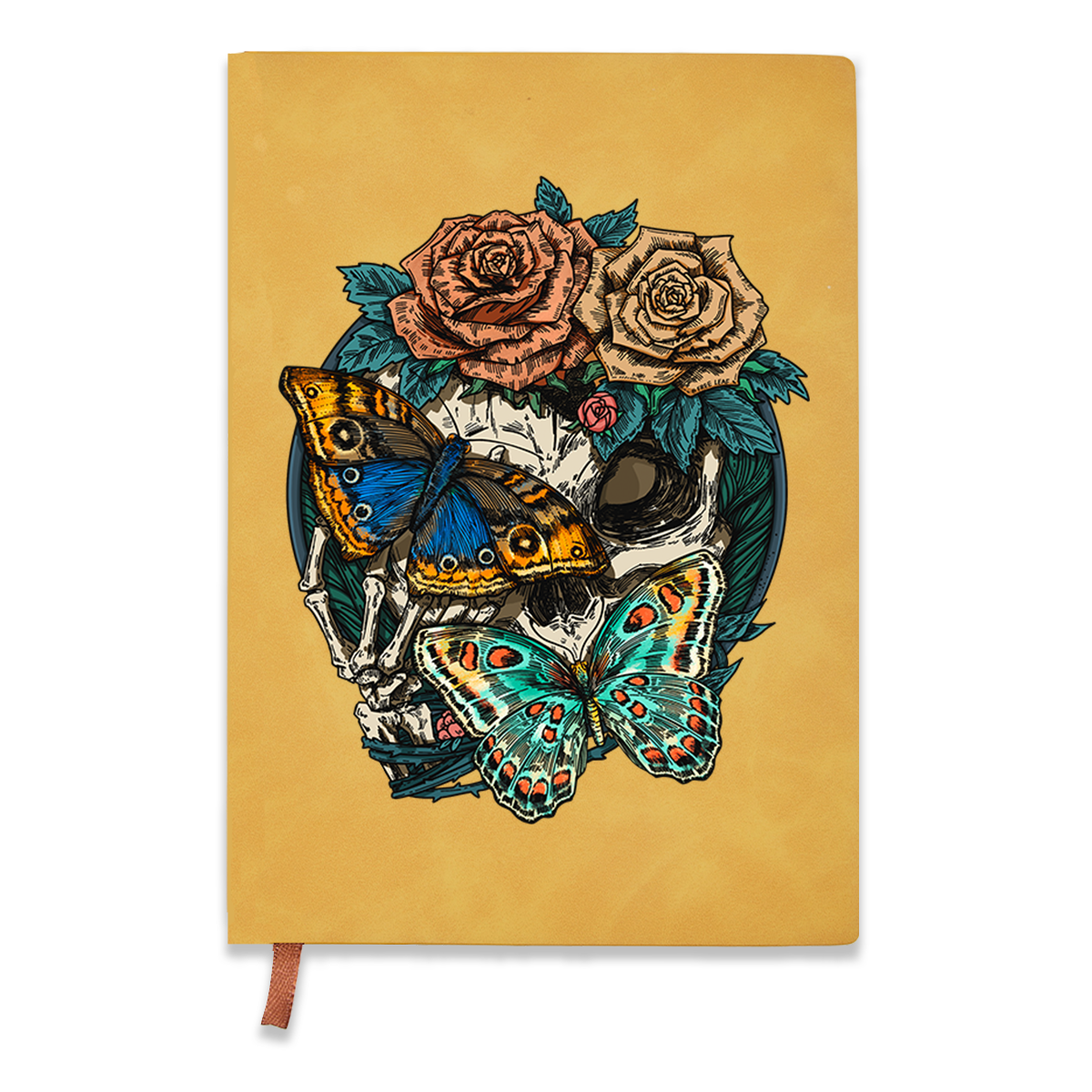 freeleaf-floral-skull-vintage-leather-notebook
