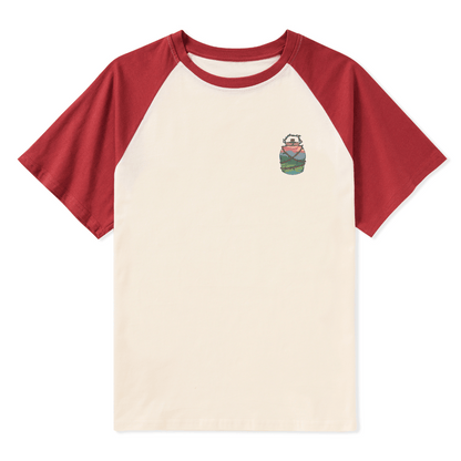 Go And Discover Raglan Short Sleeve Top
