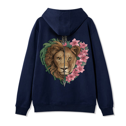 Freeleaf Wild at Heart Full-Zip Back-printed Hoodie