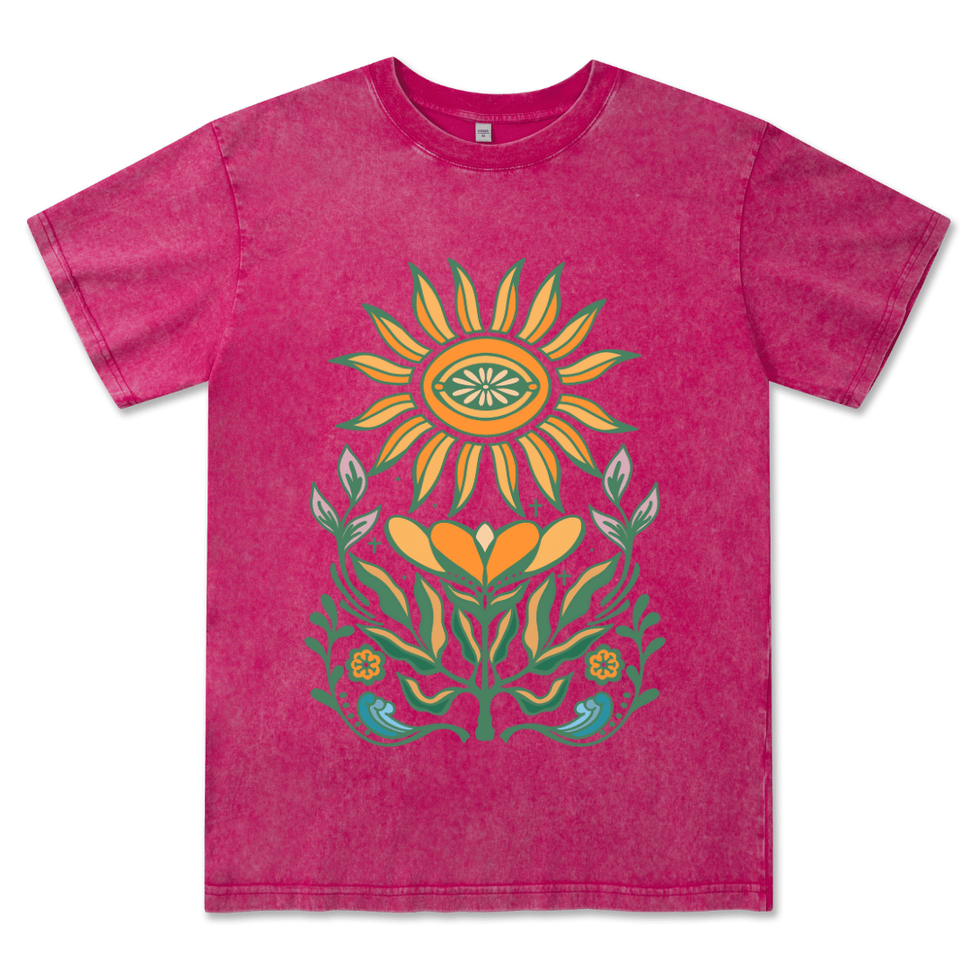 Sunflower Front-printed Washed Tee