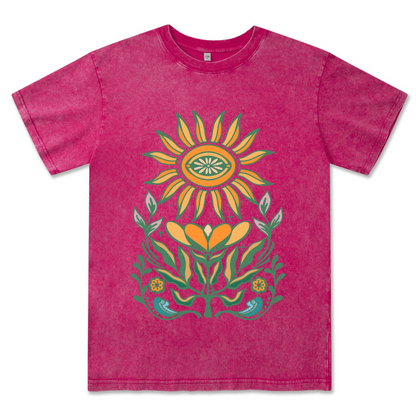 Sunflower Front-printed Washed Tee