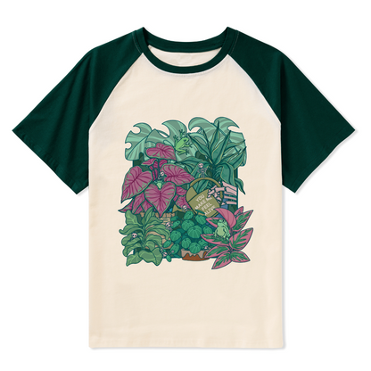 You Make Me Feel Alive Front-printed Raglan Short Sleeve Top