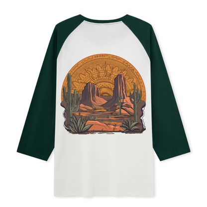 Golden Desert Raglan Long Sleeve Top