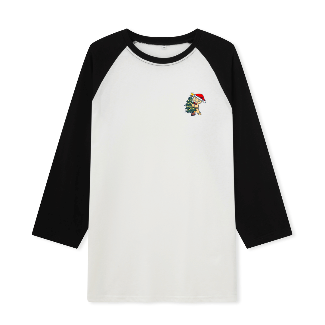 Merry Christmas Raglan Long Sleeve Top