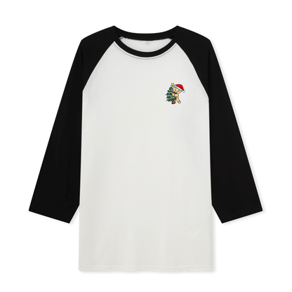 Merry Christmas Raglan Long Sleeve Top
