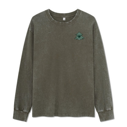 Hiking & Dogs Adventure Washed Long Sleeve Top