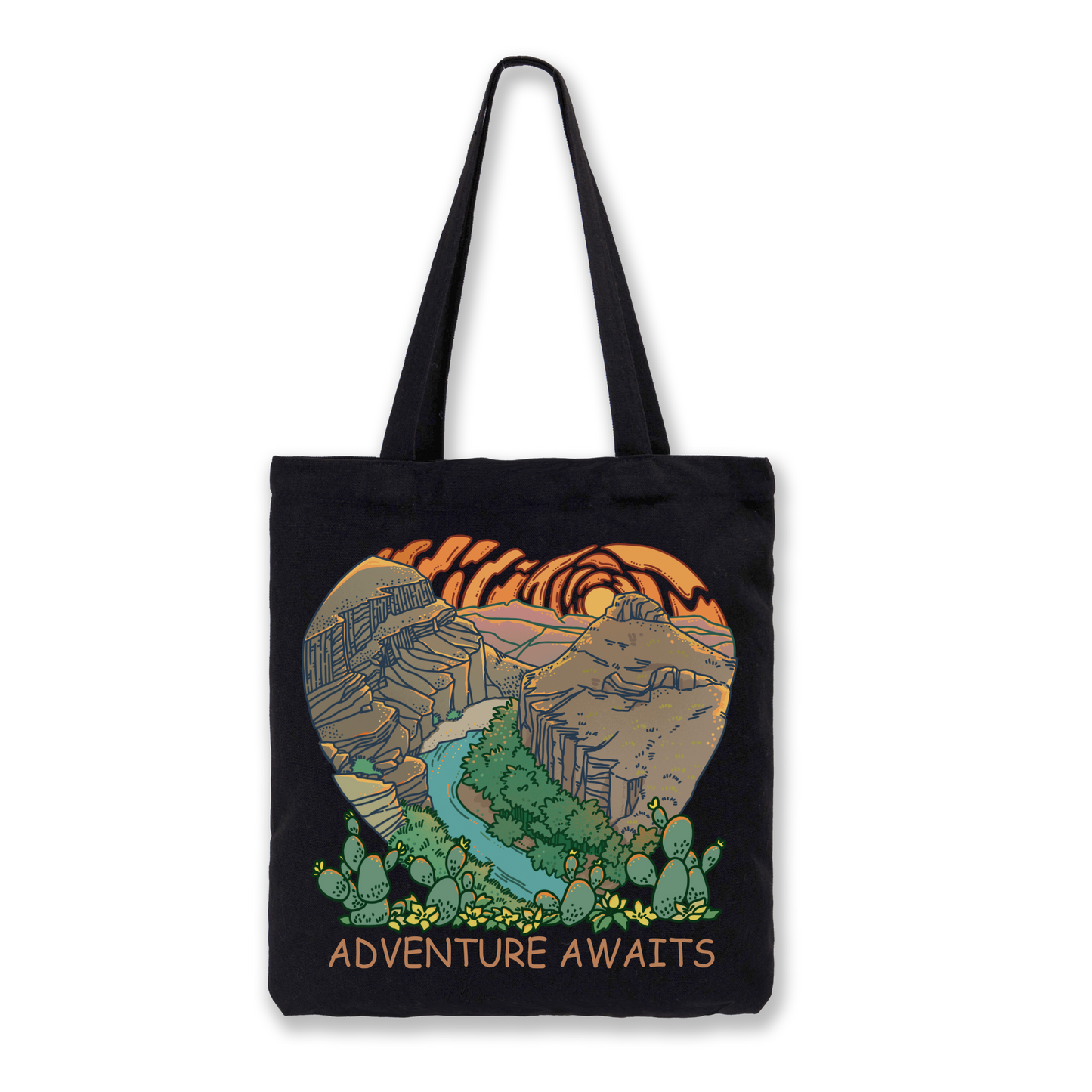 freeleaf-heart-of-adventure-big-bend-national-park-scenic-tote-bag