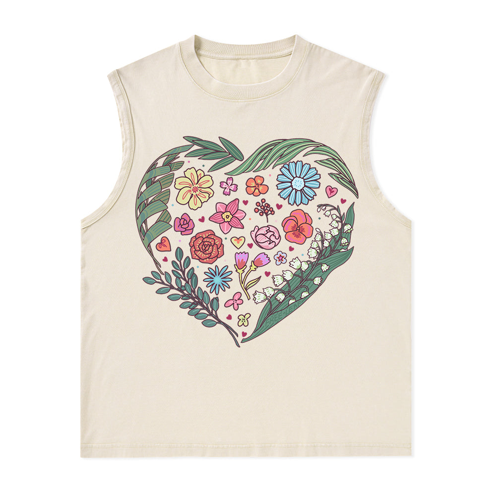 Freeleaf Love's Symphony Nature Inspired Unisex Washed Tank Tops
