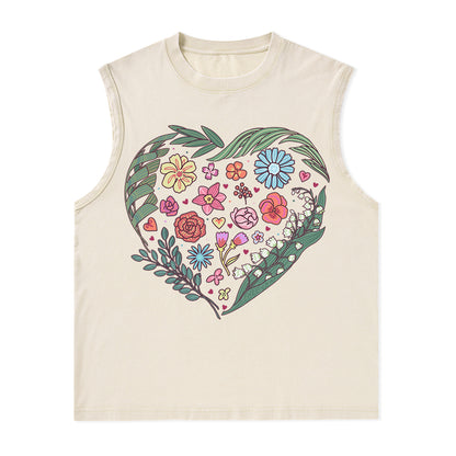Freeleaf Love's Symphony Nature Inspired Unisex Washed Tank Tops