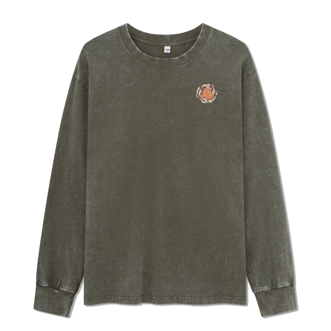 Wander In The Forest Washed Long Sleeve Top