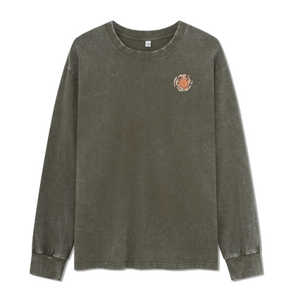 Wander In The Forest Washed Long Sleeve Top