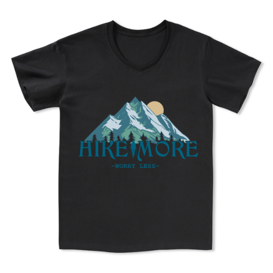 Hike More Front-printed V-neck Tee