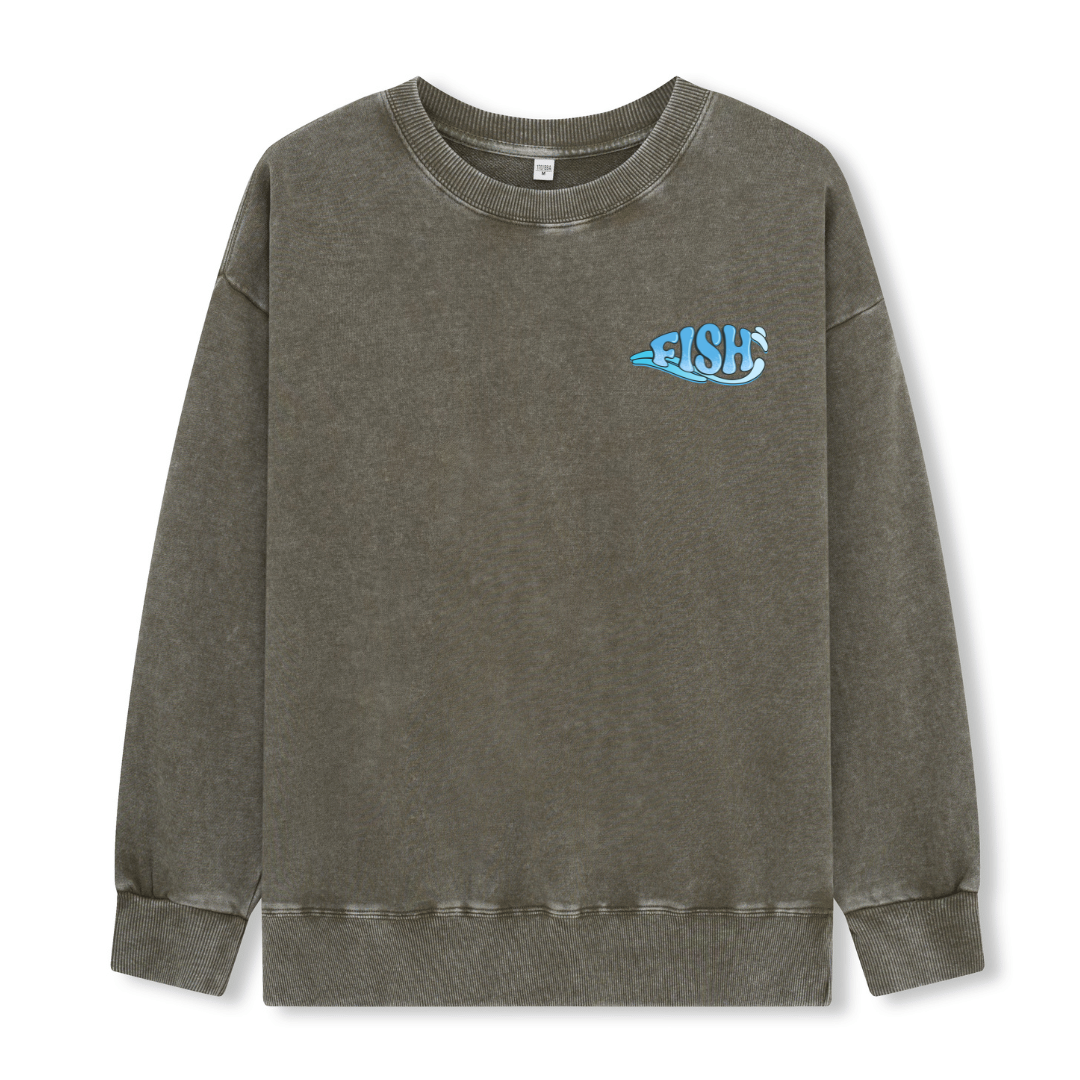 Born To Fish Washed Sweatshirt