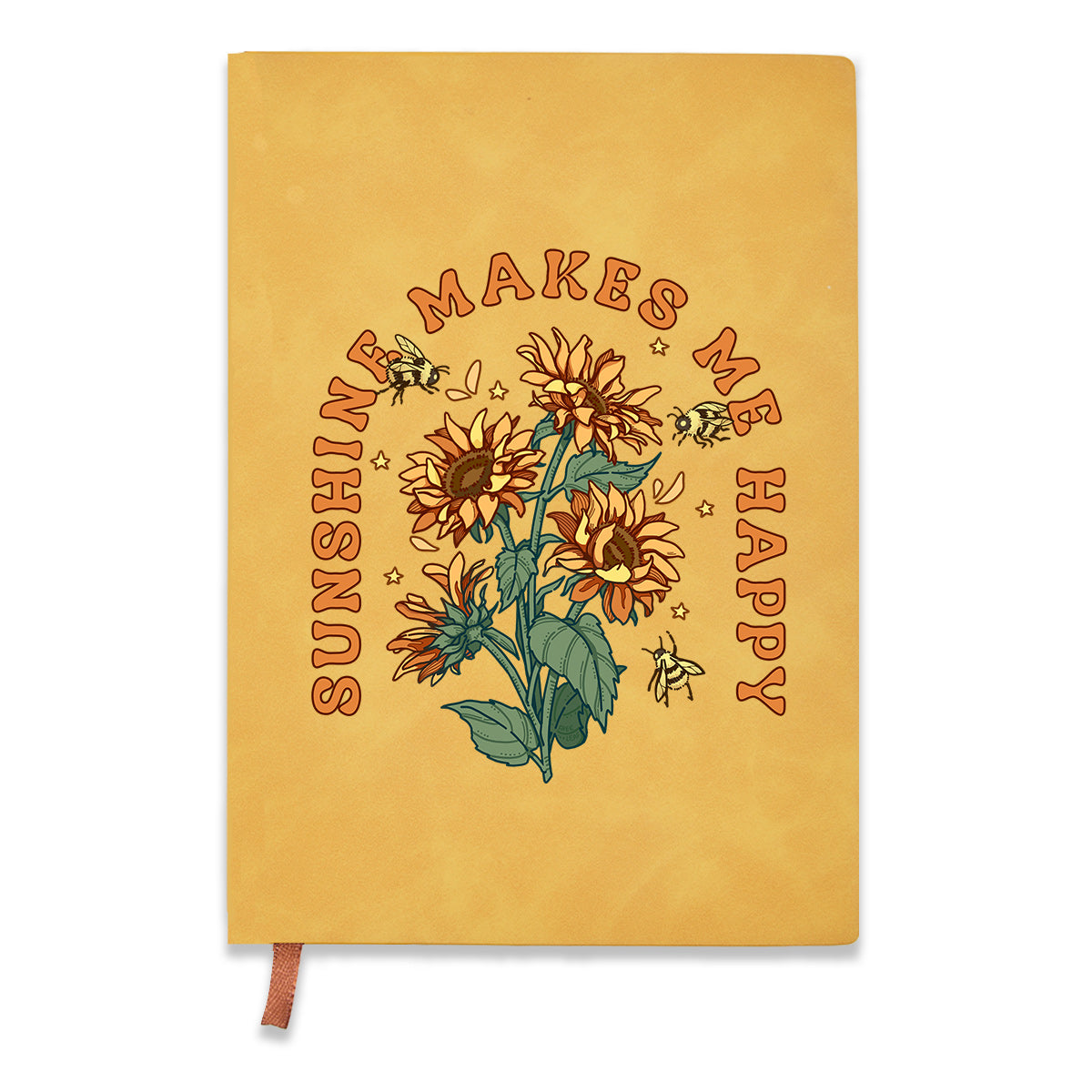 Freeleaf Sunshine Makes Me Happy Leather Journal Notebook