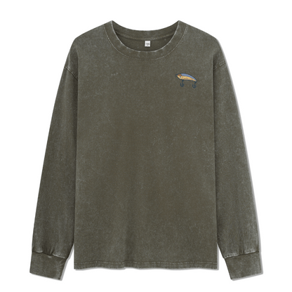 Can't Work Today Washed Long Sleeve Top