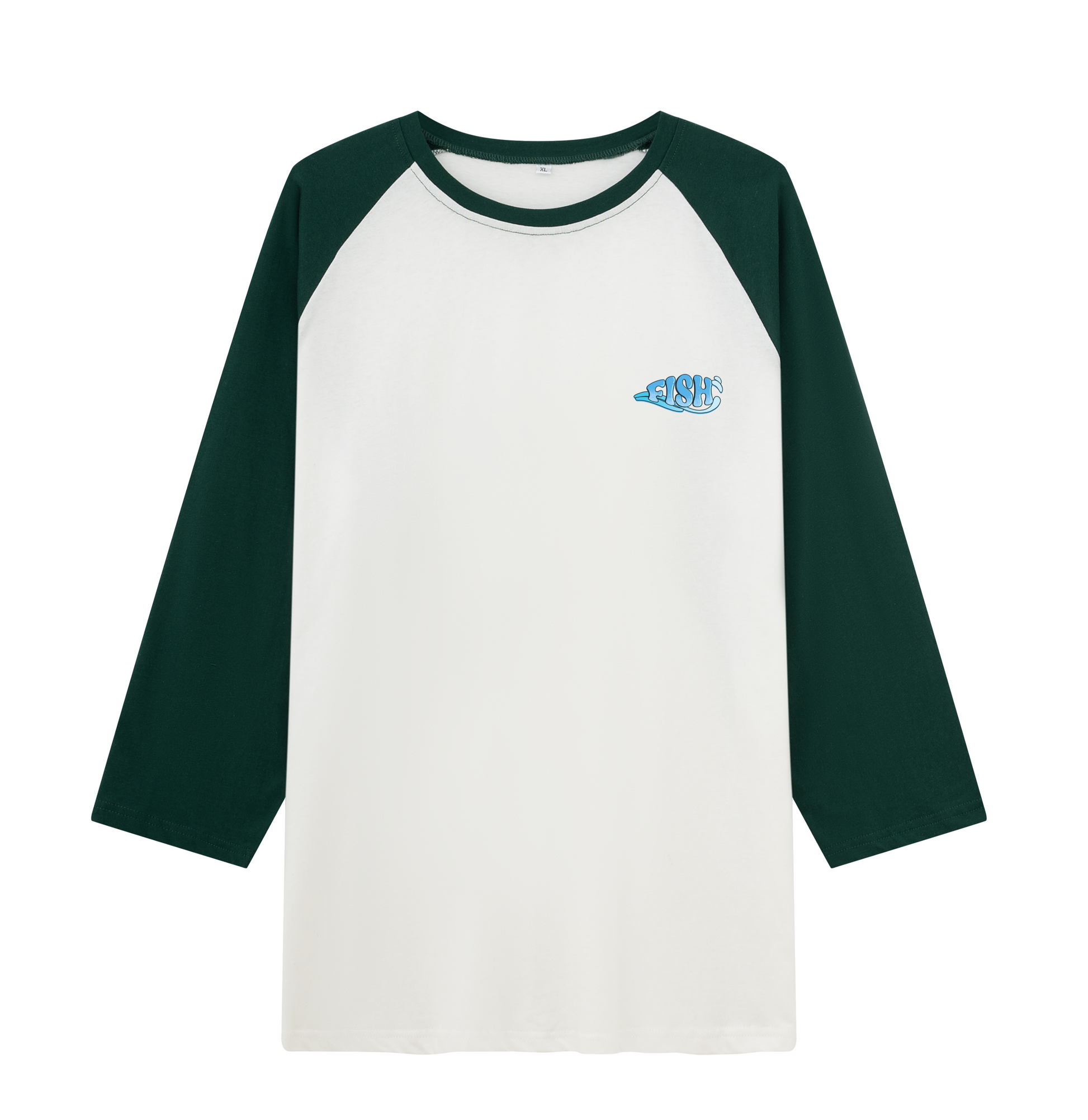 Born To Fish Raglan Long Sleeve Tops