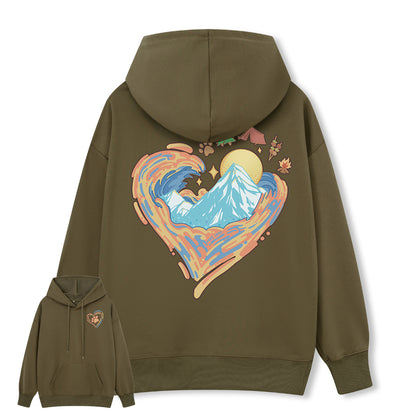 Freeleaf Heart of Wilderness Camping Unisex Nature Inspired Hoodie