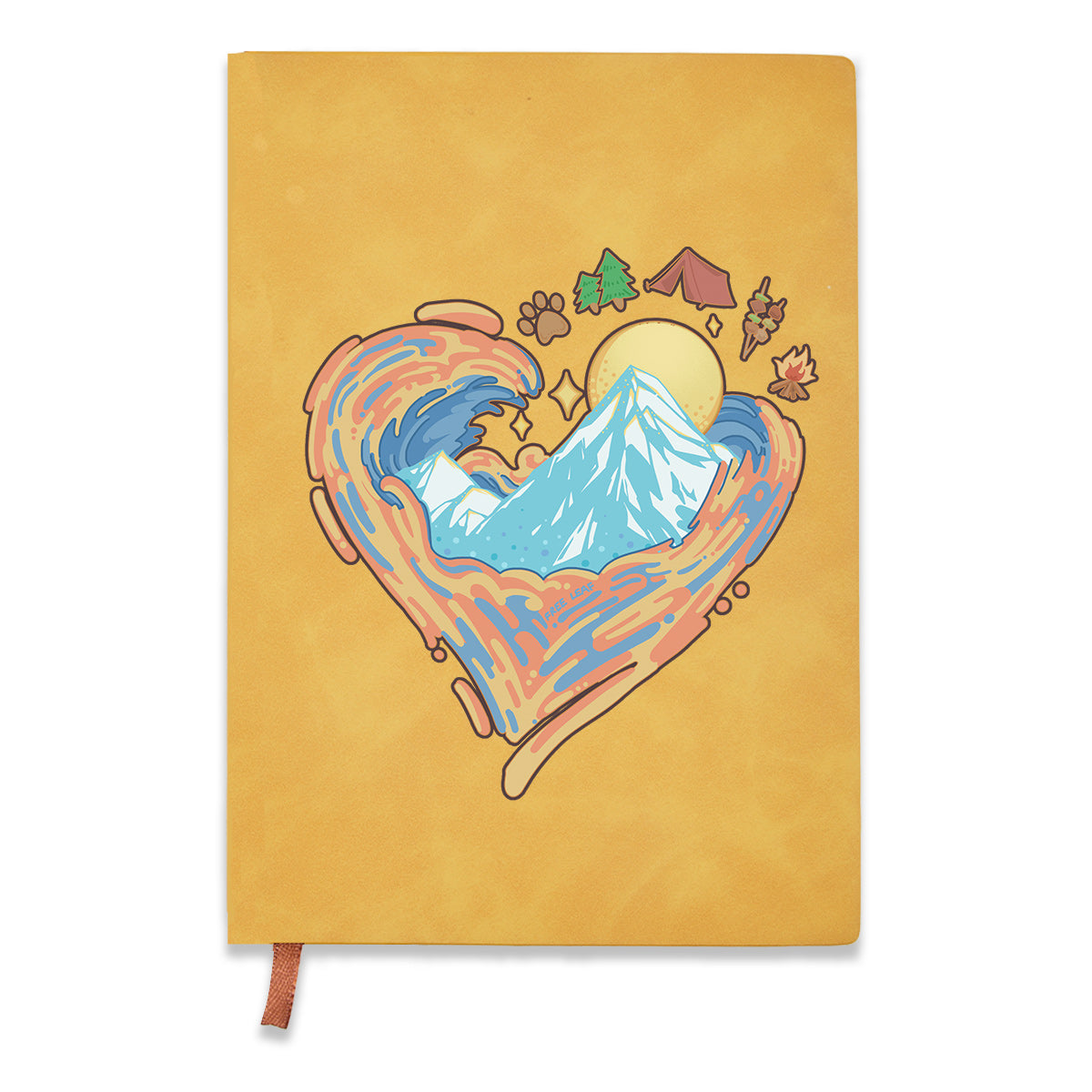 Freeleaf Heart of Wilderness Camping Vintage Leather Journal Notebook