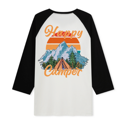 Happy Camper Raglan Long Sleeve Top