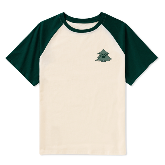Hiking & Dogs Adventure Raglan Short Sleeve Top